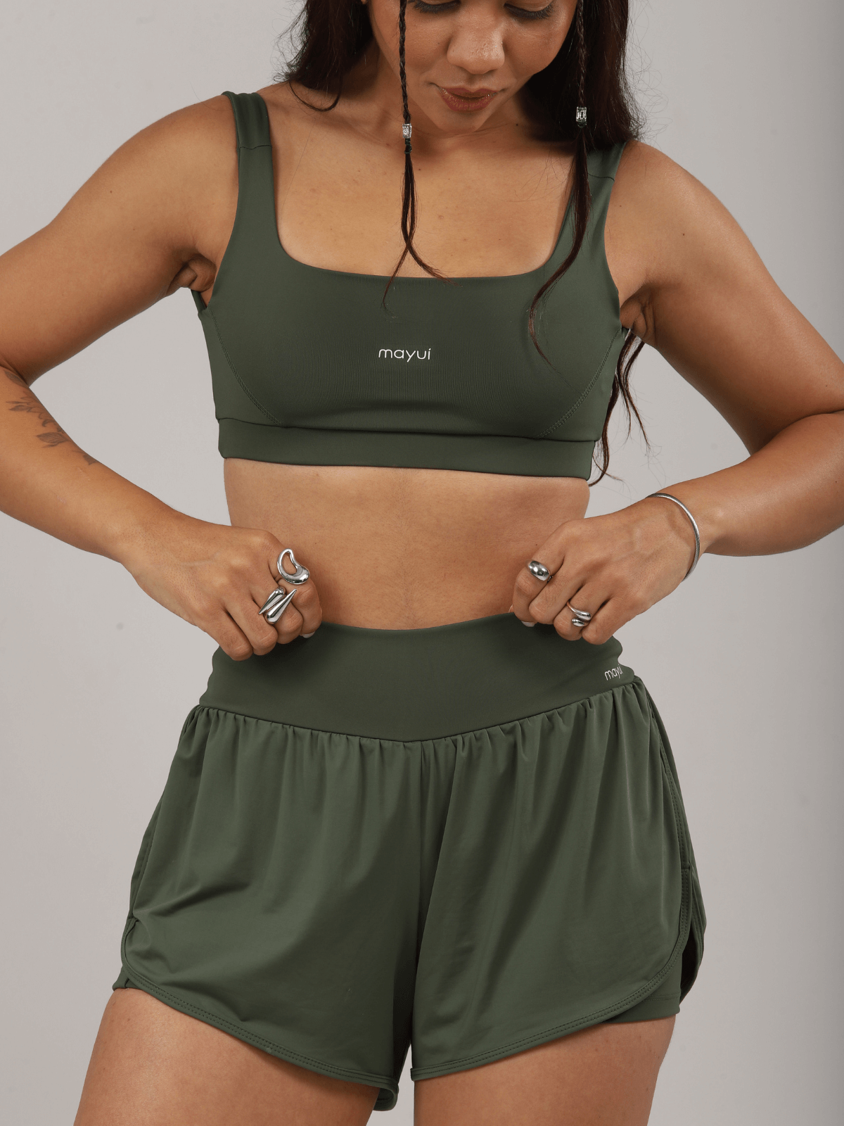 SHORT FRESH RUN VERDE MILITAR