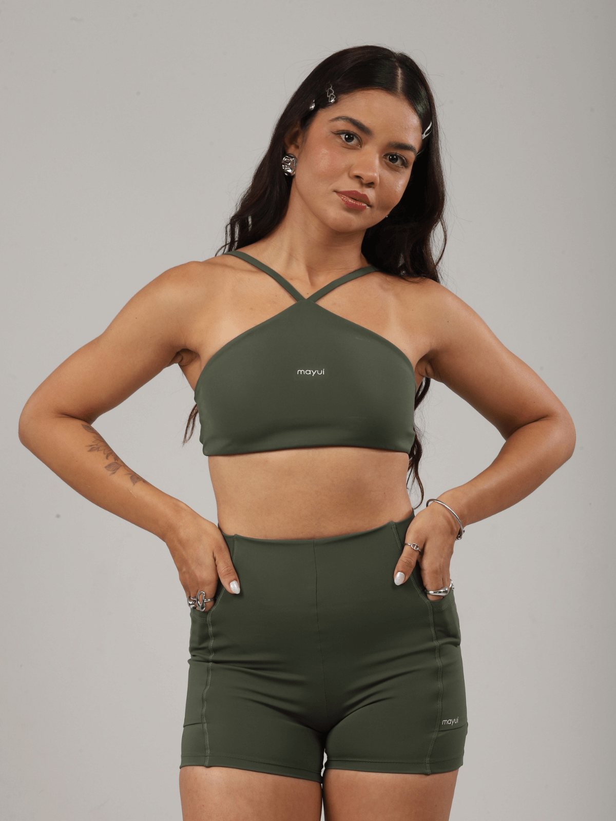 SHORT FLEX VERDE MILITAR