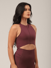 CROPPED MAXI BURGUNDY