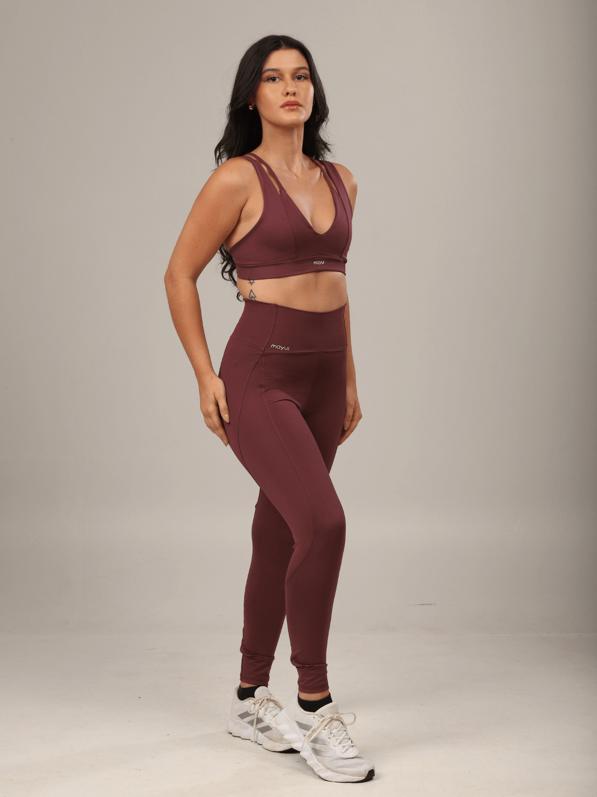 LEGGING STRAPPY BURGUNDY