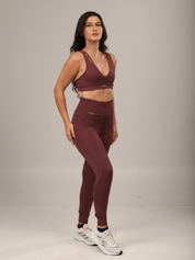 LEGGING STRAPPY BURGUNDY
