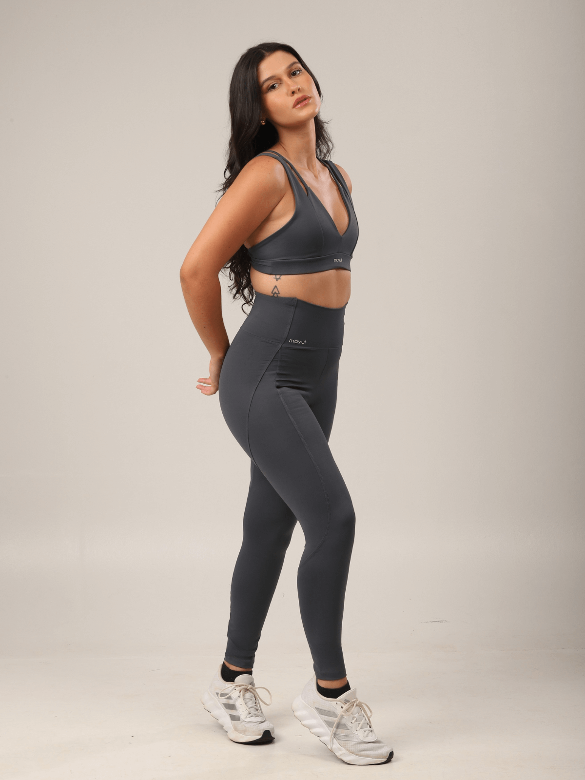 LEGGING STRAPPY CINZA