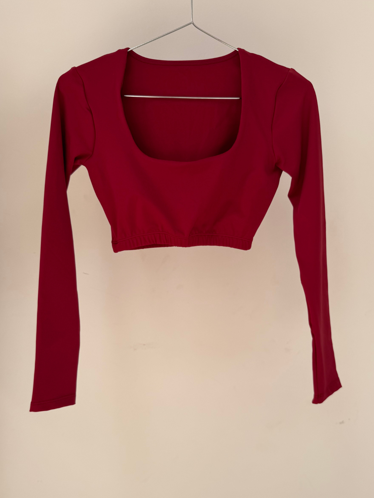 CROPPED MANGA LONGA RED CHERRY