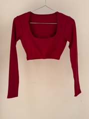 CROPPED MANGA LONGA RED CHERRY