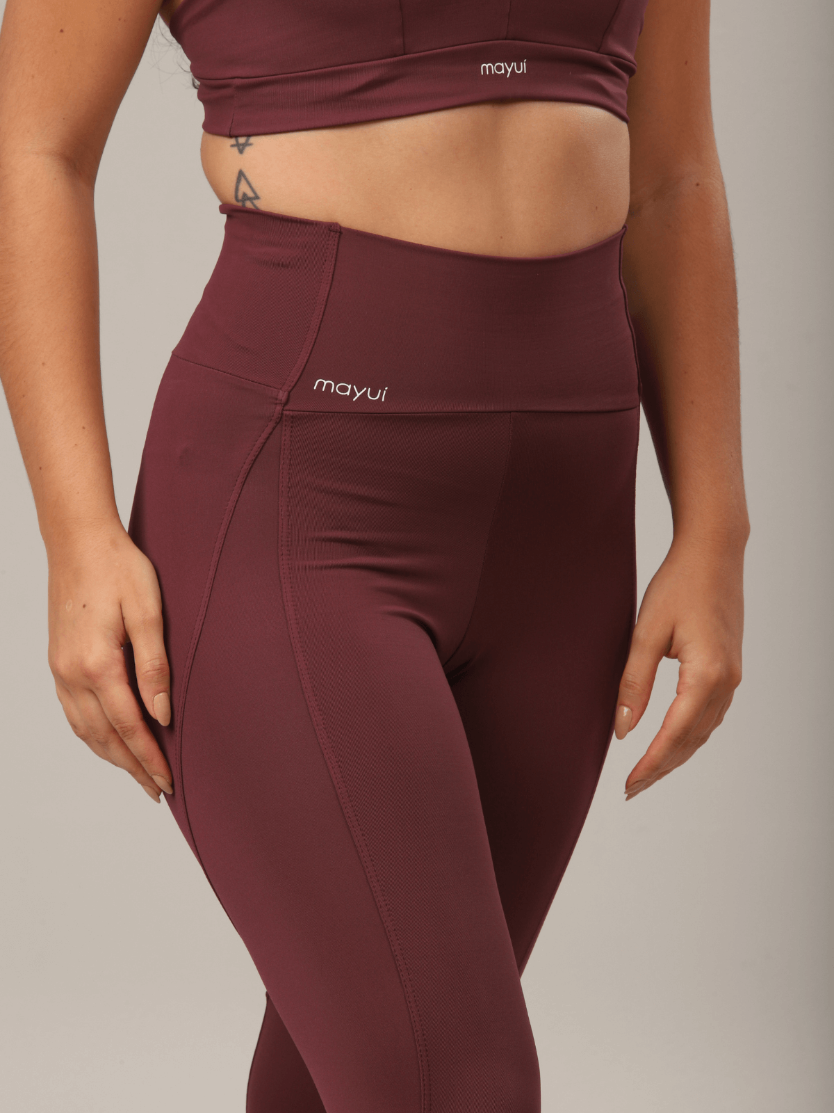 LEGGING STRAPPY BURGUNDY