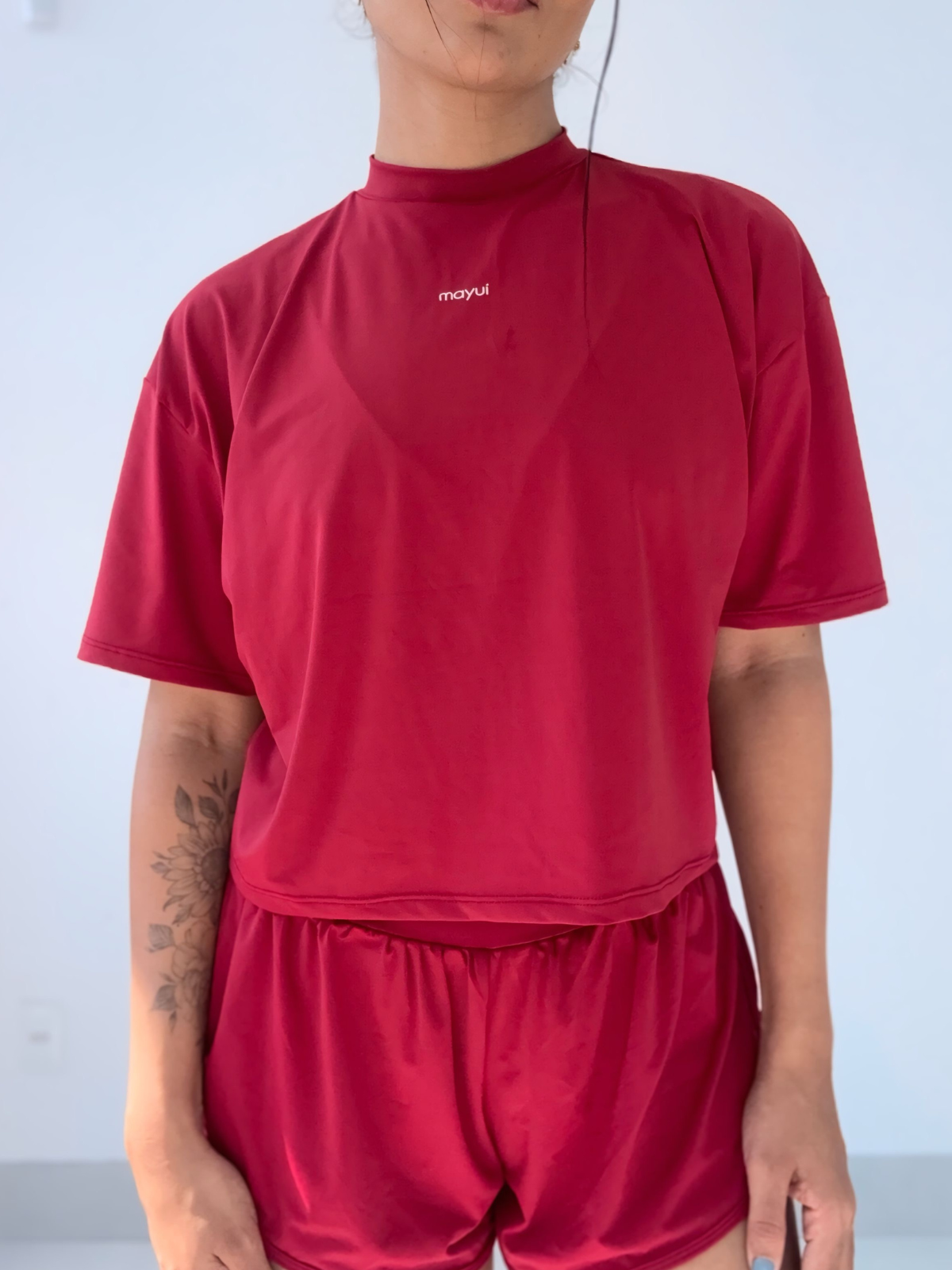 CROPPED FRESH OVERSIZED RED CHERRY