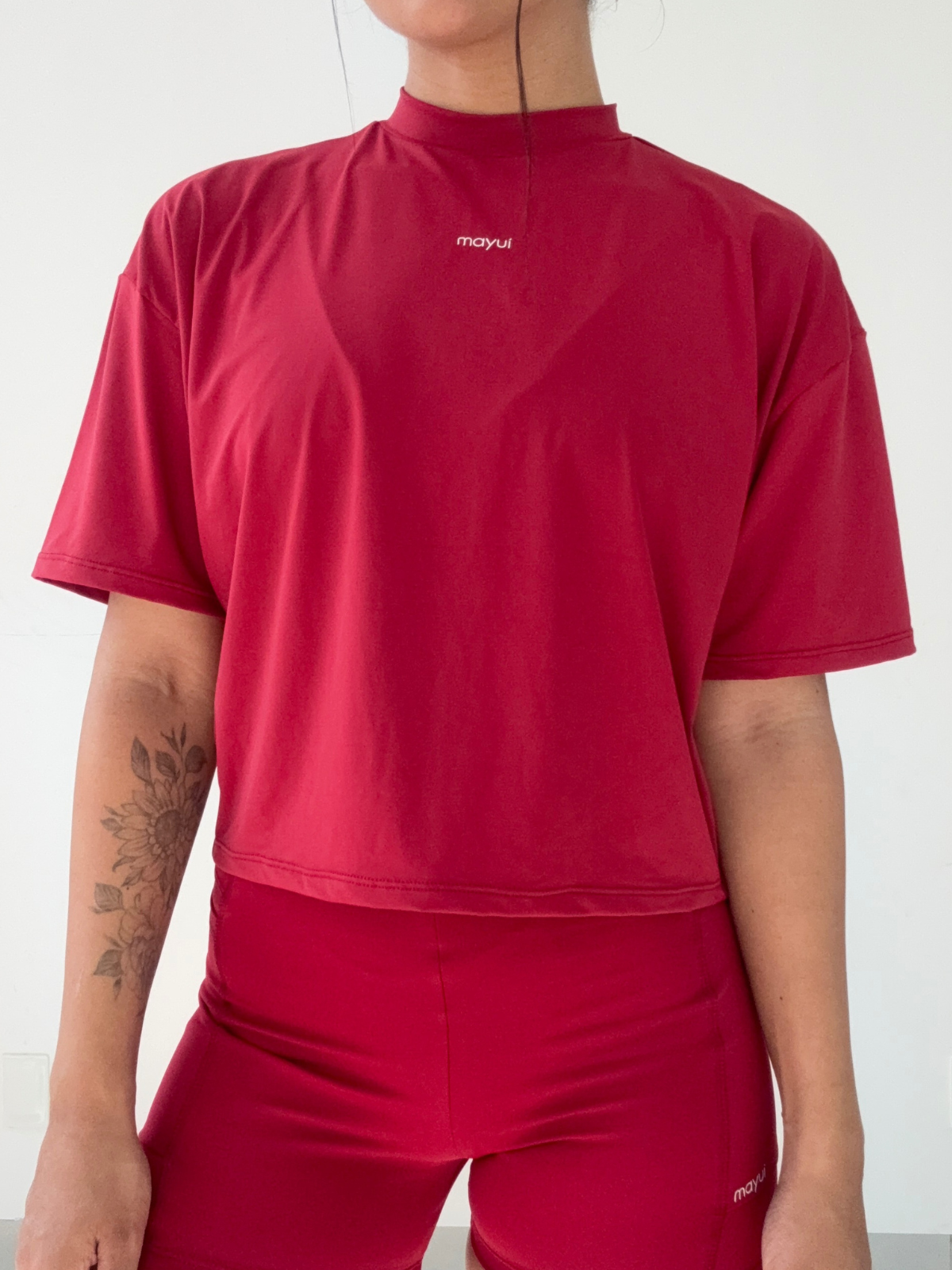 CROPPED FRESH OVERSIZED RED CHERRY