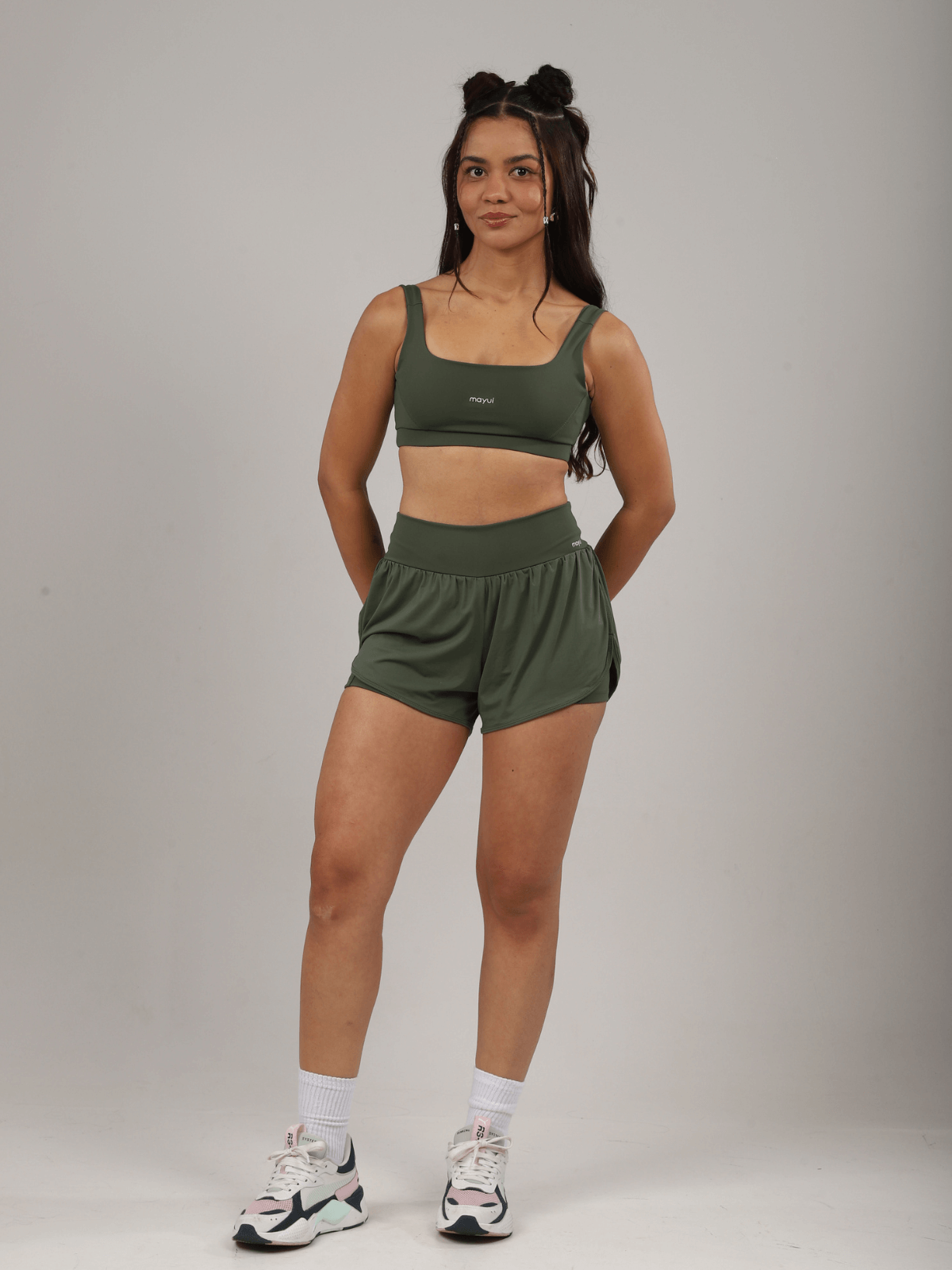 SHORT FRESH RUN VERDE MILITAR