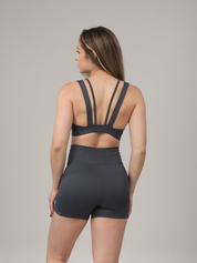 SHORT STRAPPY CINZA