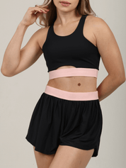 SHORT AIR PRETO COM ROSA BUBBLE