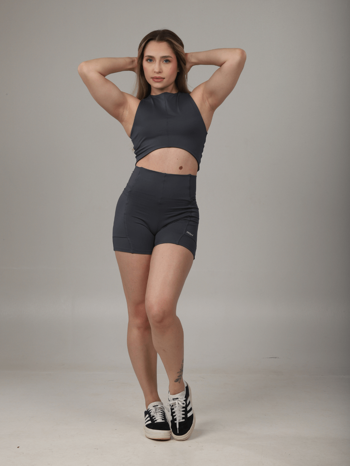 CROPPED MAXI CINZA