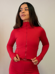 JAQUETA CORSET VERMELHO VELVET