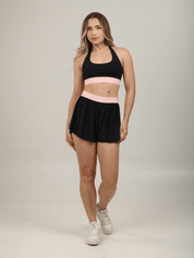 SHORT AIR PRETO COM ROSA BUBBLE