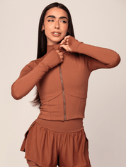 JAQUETA CORSET MOCHA