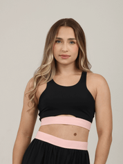 TOP  ATHLETIC PRETO COM ROSA BUBBLE