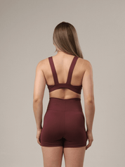 SHORT STRAPPY BURGUNDY