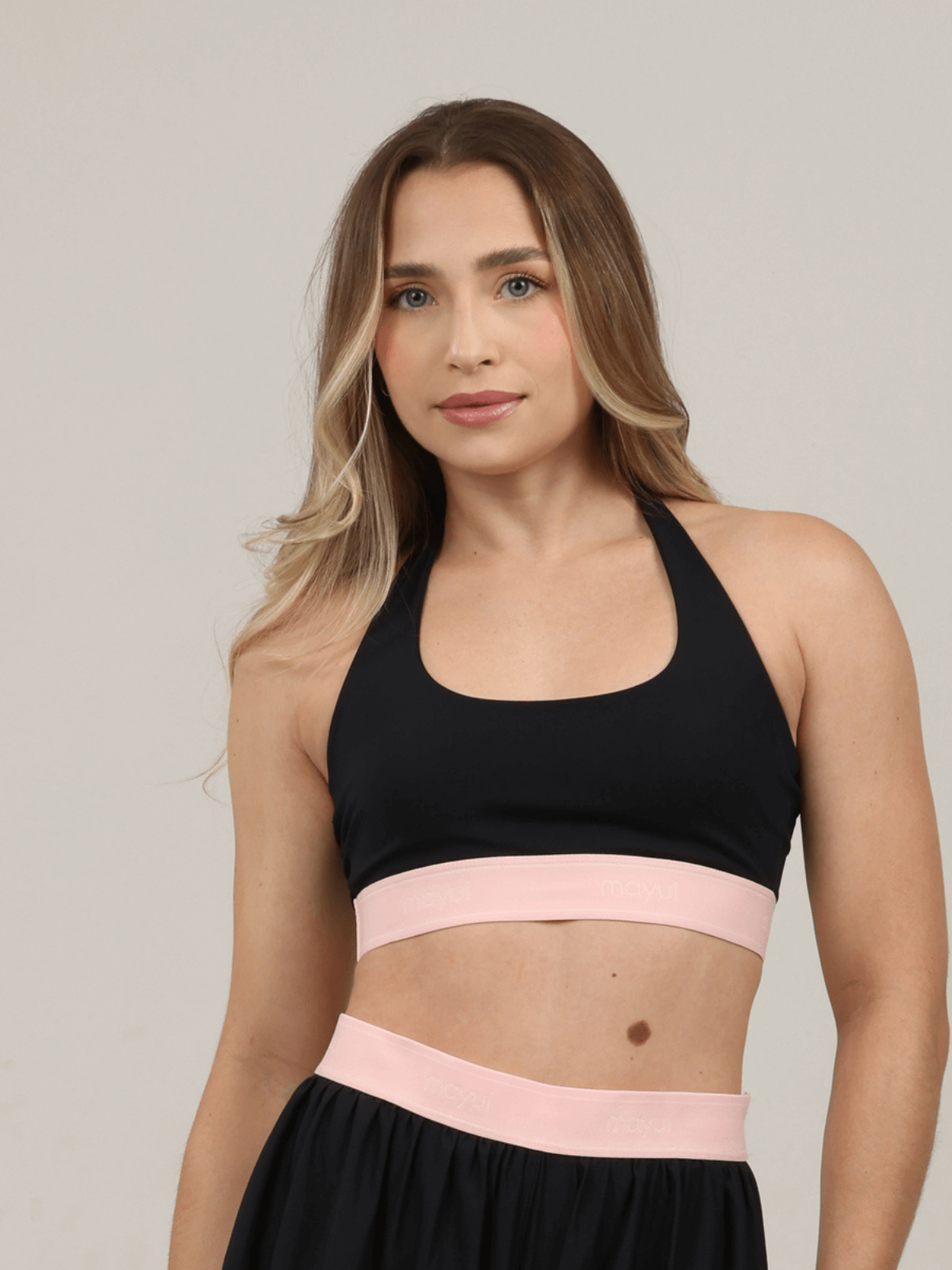 TOP NEW SINGLE PRETO COM ROSA BUBBLE