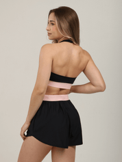 SHORT AIR PRETO COM ROSA BUBBLE