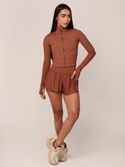 JAQUETA CORSET MOCHA