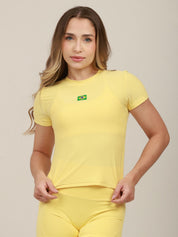 BABY TEE BRASIL AMARELO BUTTER