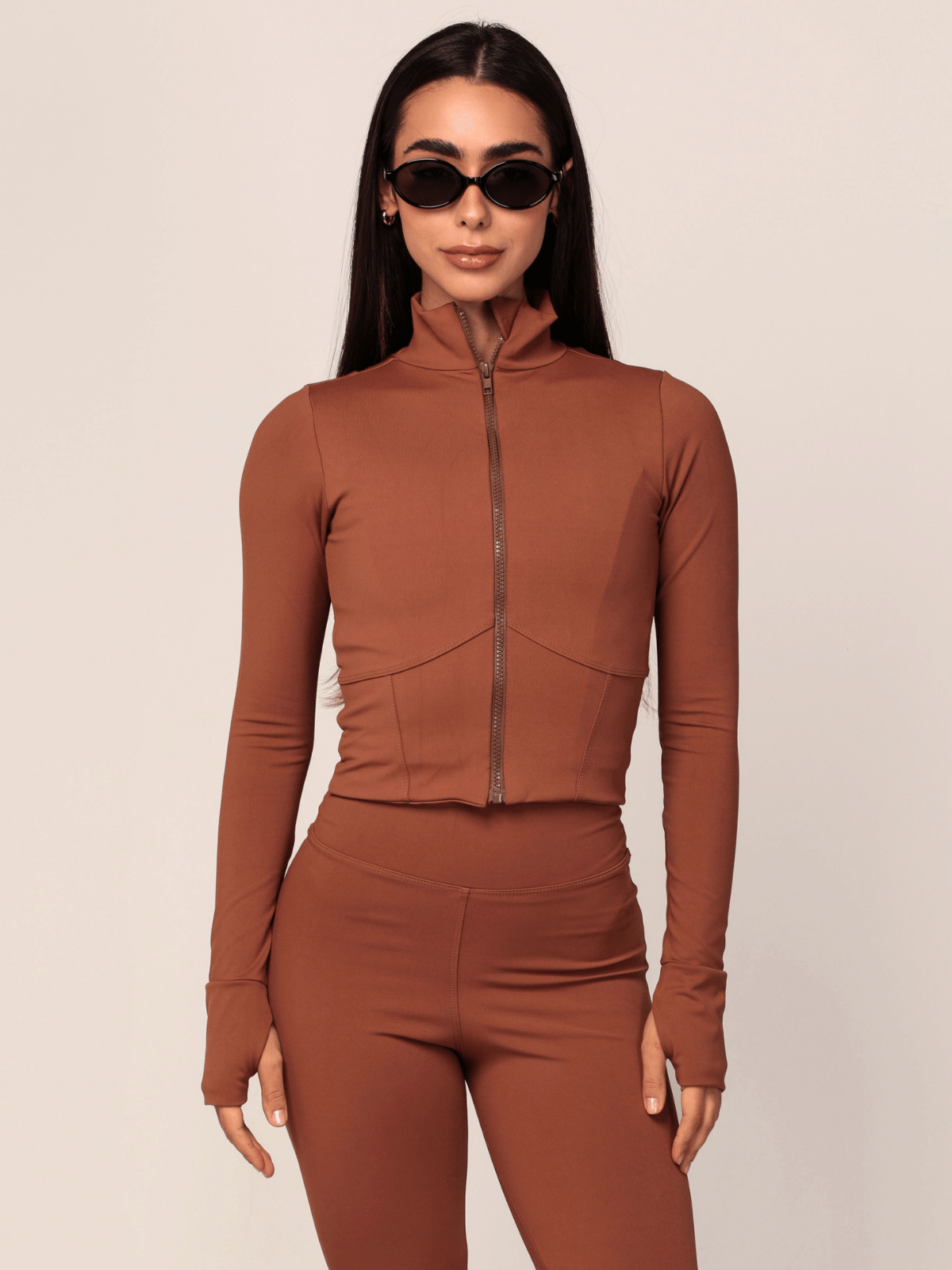 JAQUETA CORSET MOCHA