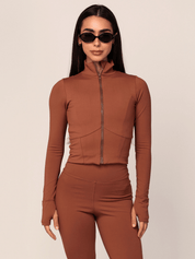 JAQUETA CORSET MOCHA