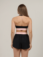 TOP NEW SINGLE PRETO COM ROSA BUBBLE