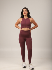 CROPPED MAXI BURGUNDY