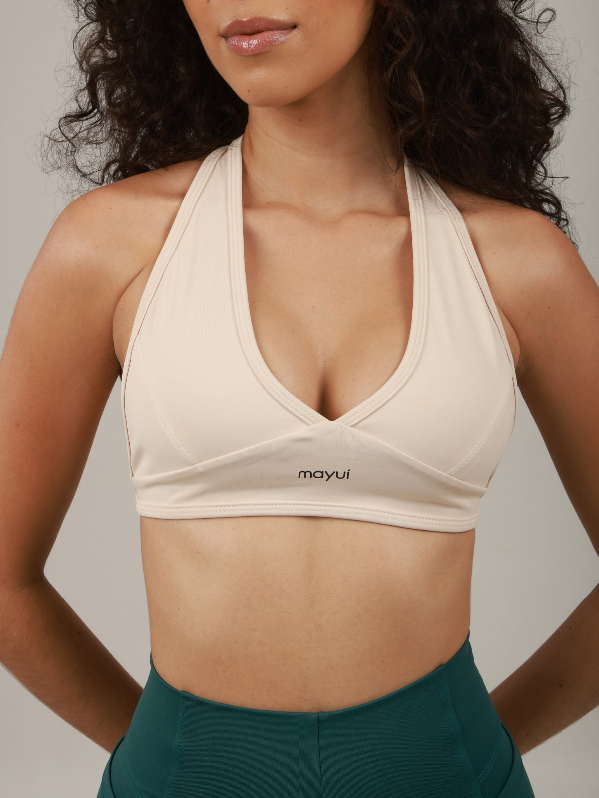 TOP HALTER OFF-WHITE