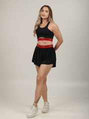 TOP  ATHLETIC PRETO COM VERMELHO VELVET