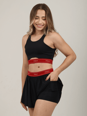 SHORT AIR PRETO COM VERMELHO VELVET