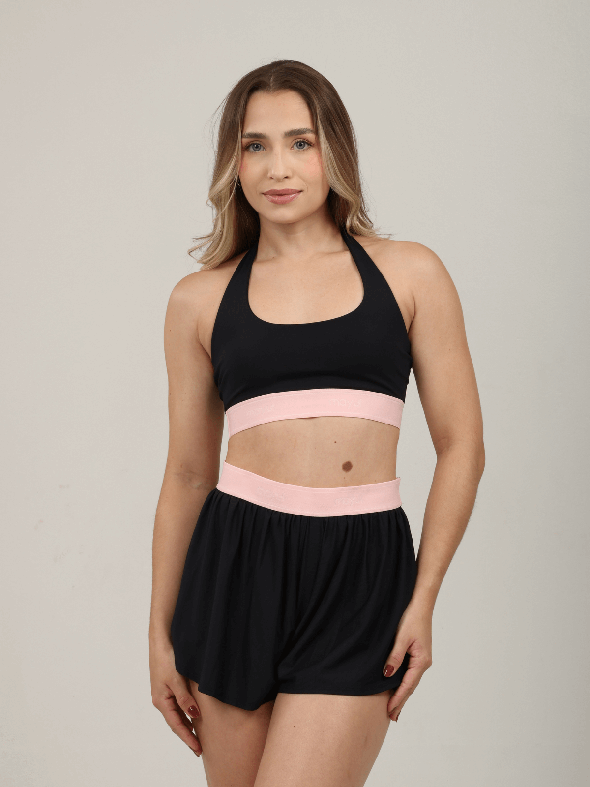 TOP NEW SINGLE PRETO COM ROSA BUBBLE