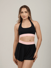 TOP NEW SINGLE PRETO COM ROSA BUBBLE